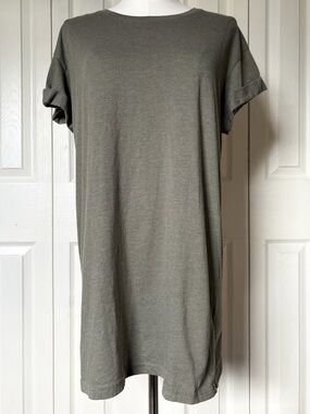 Divided H&M Basic Olive Green Longline T-Shirt Dress Size Small